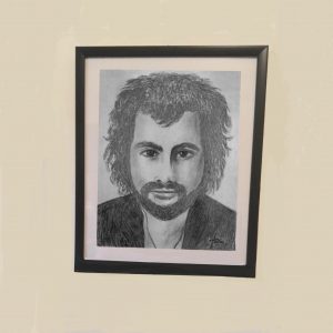 Cat Stevens, Pencil Portrait, Art Print, Framed and Matted, Yusaf Islam, Rock star, Musician, Free Shipping